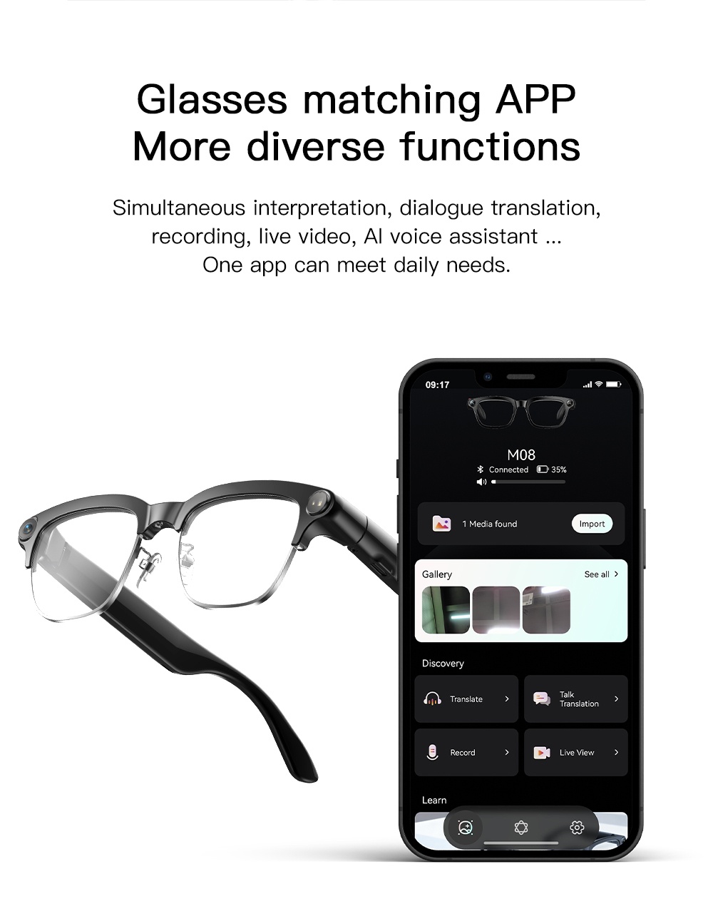 VALDUS 2026 New VIS04 Smart Glasses with Camera Smart Video Sunglasses Supporting WiFi Transmission BT5.4 Calls Smart Glasses-Shenzhen Shengye Technology Co.,Ltd