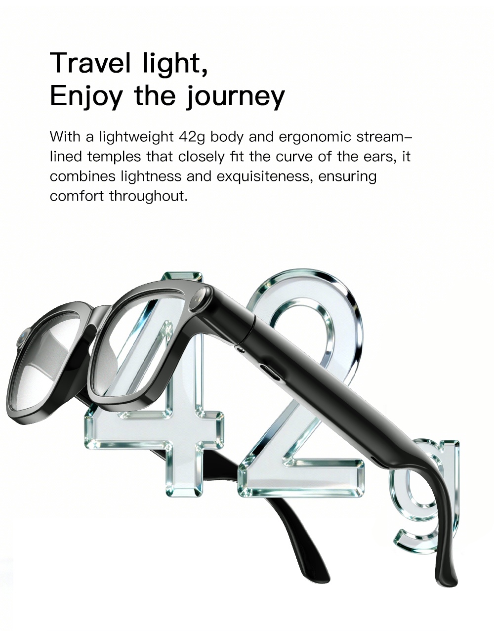 VALDUS 800W Pixel Smart Glasses with Camera, Smart Video Sunglasses Supporting Voice Recording, WiFi Transmission BT Calls VIS03 Smart Glasses-Shenzhen Shengye Technology Co.,Ltd