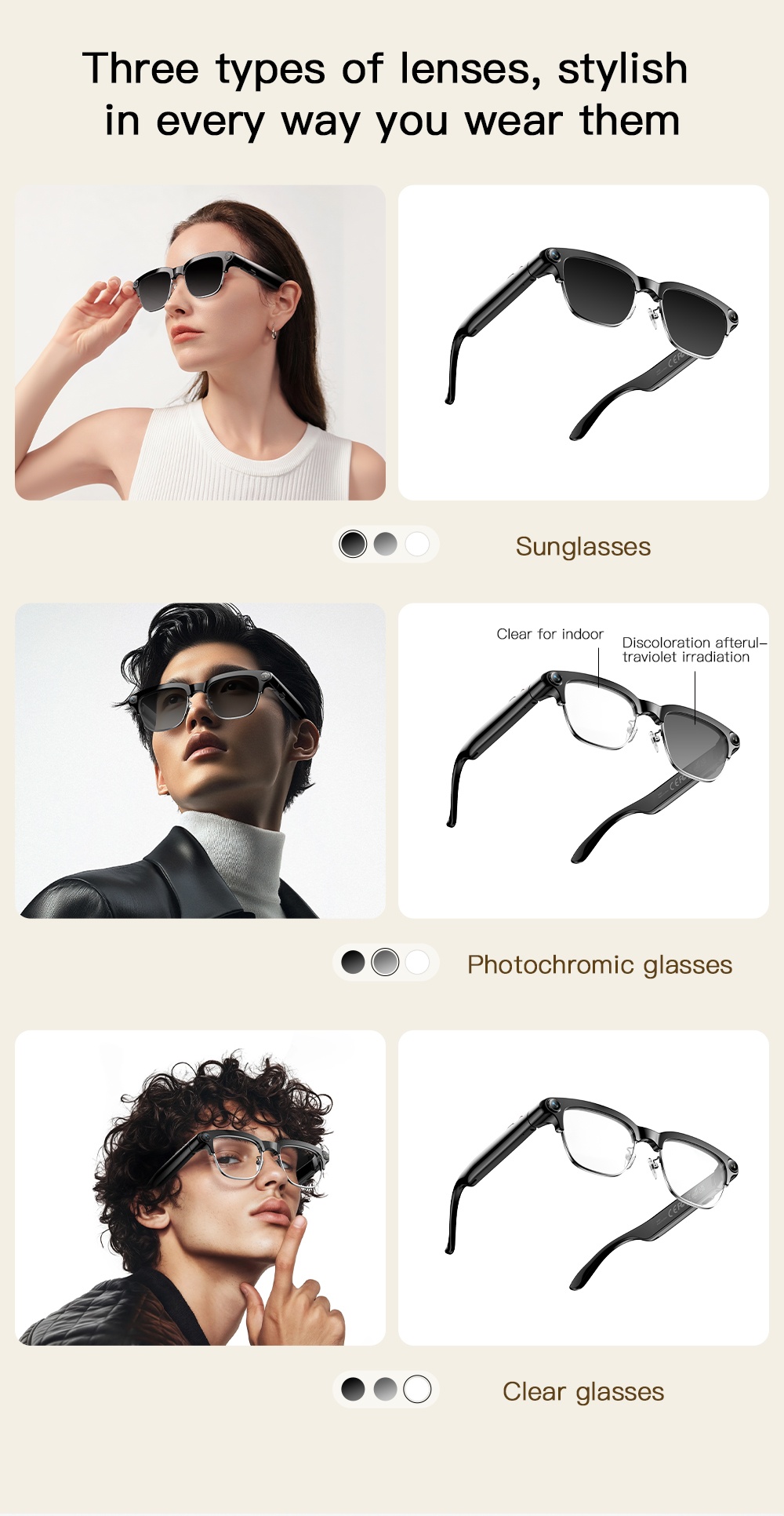 VALDUS 2026 New VIS04 Smart Glasses with Camera Smart Video Sunglasses Supporting WiFi Transmission BT5.4 Calls Smart Glasses-Shenzhen Shengye Technology Co.,Ltd