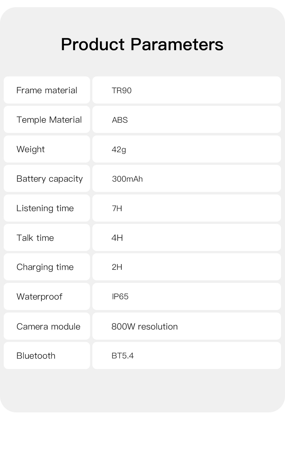 VALDUS 800W Pixel Smart Glasses with Camera, Smart Video Sunglasses Supporting Voice Recording, WiFi Transmission BT Calls VIS03 Smart Glasses-Shenzhen Shengye Technology Co.,Ltd