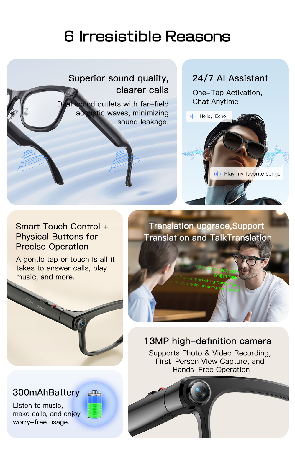 VALDUS VIS05 Smart Glasses Support Camera Smart Video Voice Recording WiFi Transfer Bluetooth Calls Smart Glasses-Shenzhen Shengye Technology Co.,Ltd