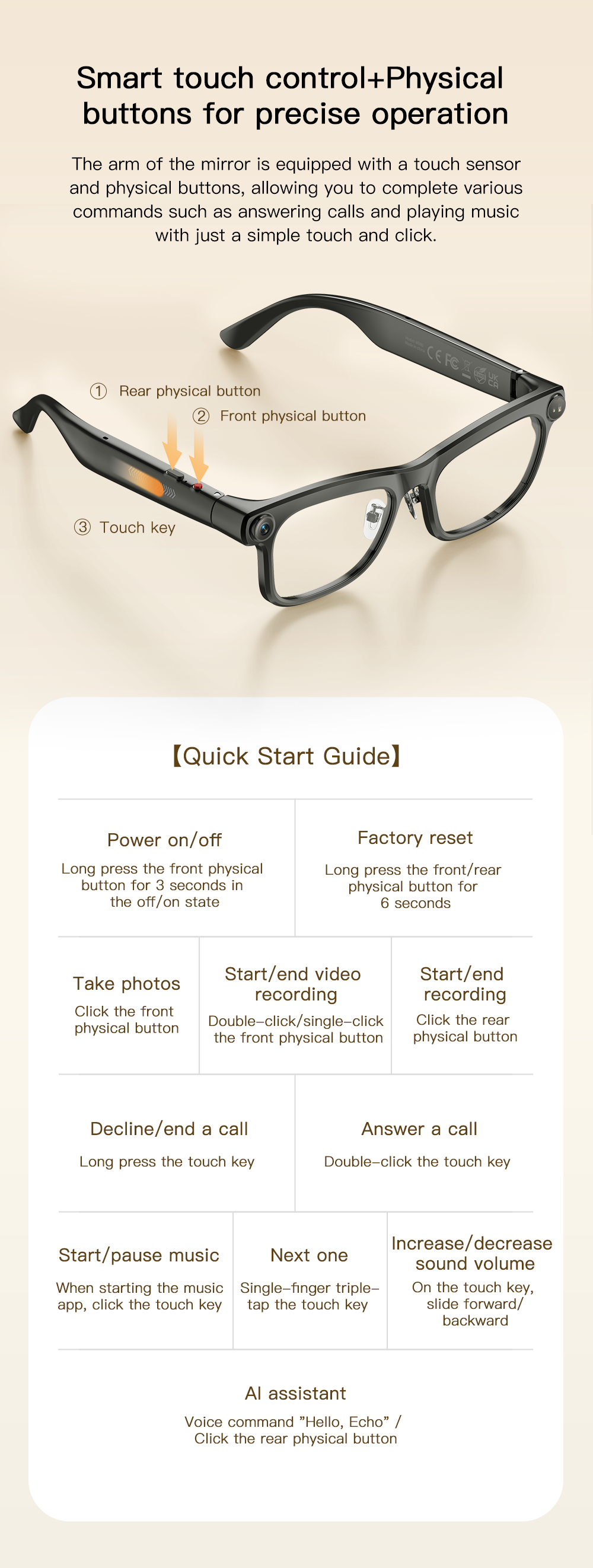 VALDUS VIS05 Smart Glasses Support Camera Smart Video Voice Recording WiFi Transfer Bluetooth Calls Smart Glasses-Shenzhen Shengye Technology Co.,Ltd