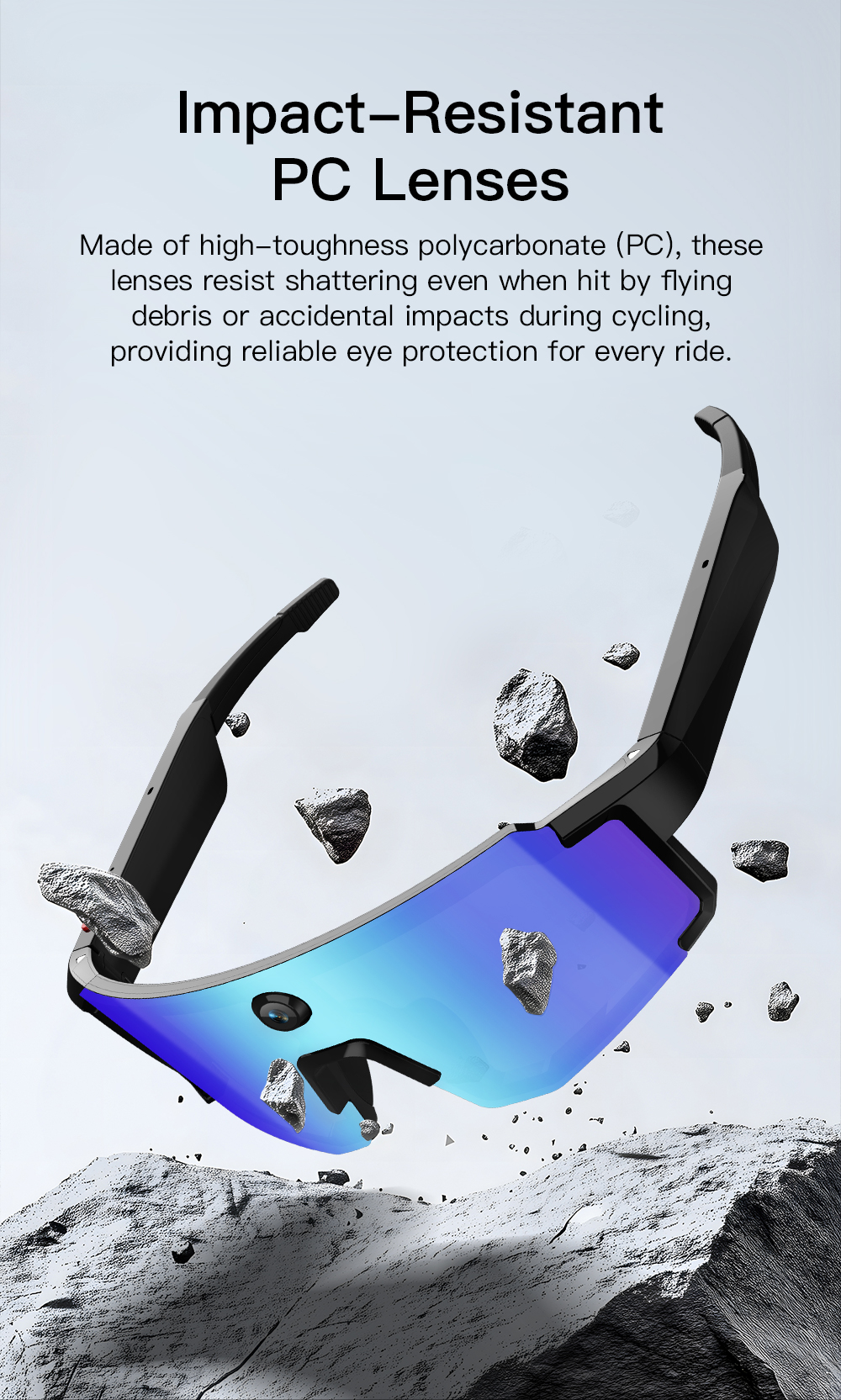 VALDUS Newly Launched SVI01 Solar Smart Glasses With an 8MP Camera Motion Support IPX4 waterproof 1080P video recording Solar Smart Glasses-Shenzhen Shengye Technology Co.,Ltd