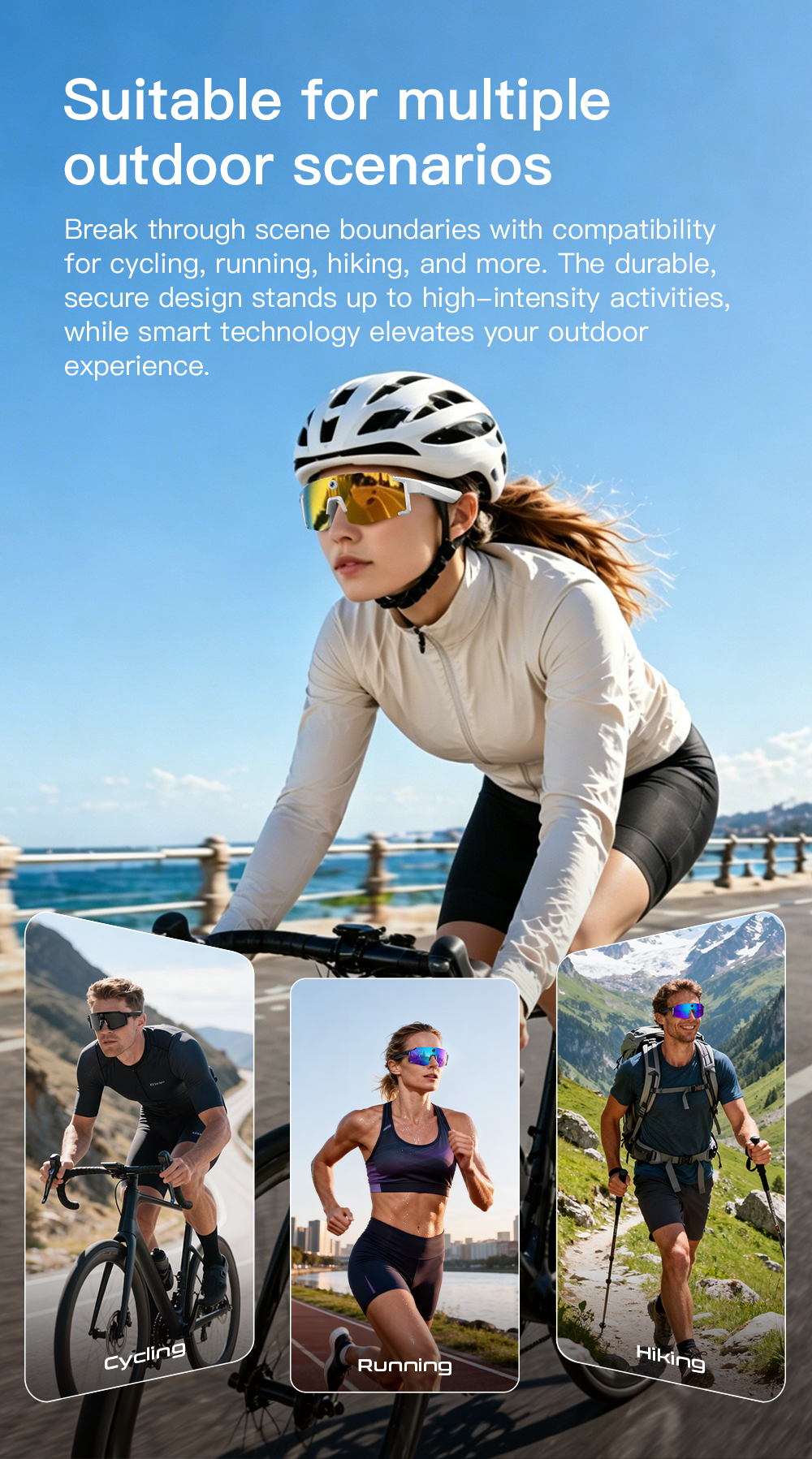 VALDUS Newly Launched SVI01 Solar Smart Glasses With an 8MP Camera Motion Support IPX4 waterproof 1080P video recording Solar Smart Glasses-Shenzhen Shengye Technology Co.,Ltd