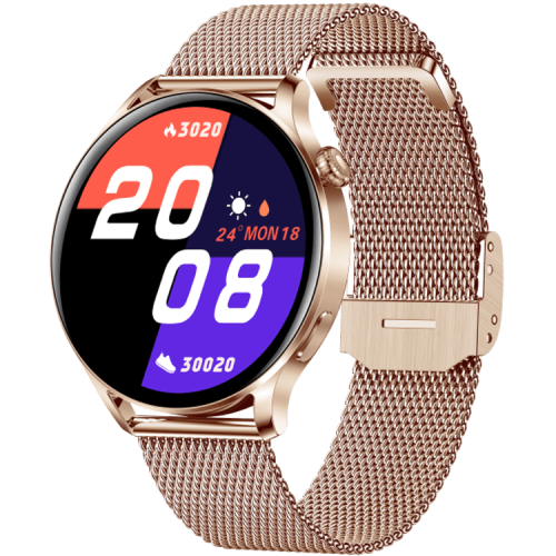 AK37 Retina Touch Screen Round Smartwatch
