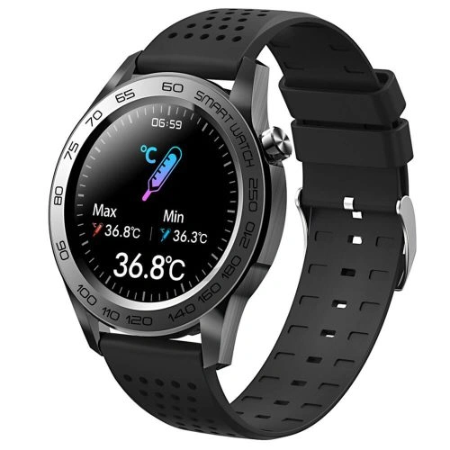 F22U Temperature Monitoring Tracking Round Smartwatch
