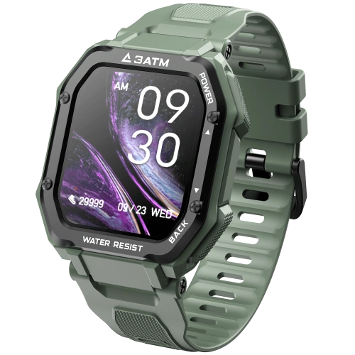 C16 1,7 pouces écran 3ATM imperméabilisent la montre intelligente de forme physique de courroies de silicone d'OEM