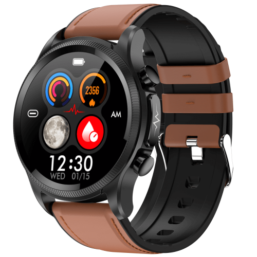E400 Intelligent ECG Blood Glucose Health Watch 1.39 Inch HD Screen ECG Chest Patch Real Time ECG Analysis Smart Watch