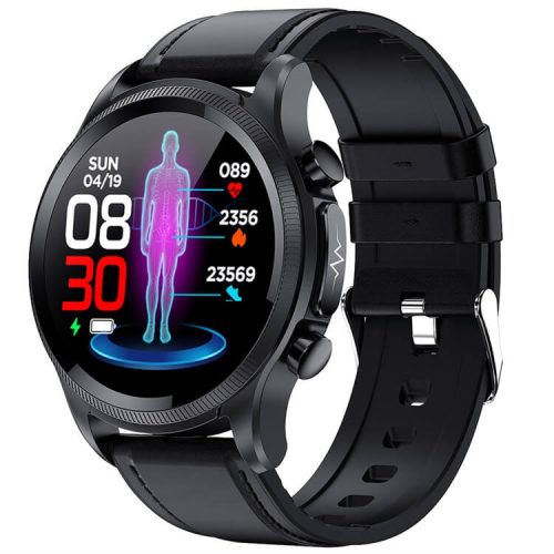 E400 Intelligent ECG Blood Glucose Health Watch 1.39 Inch HD Screen ECG Chest Patch Real Time ECG Analysis Smart Watch