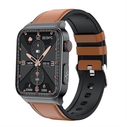 E500 Blutdruck Blutsauerstoff Blutzucker EKG Smartwatch Benutzerdefiniertes Logo 1,83 Bildschirm Gesundheitsüberwachung Smart Watch