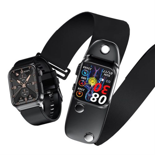 E500 Blutdruck Blutsauerstoff Blutzucker EKG Smartwatch Benutzerdefiniertes Logo 1,83 Bildschirm Gesundheitsüberwachung Smart Watch