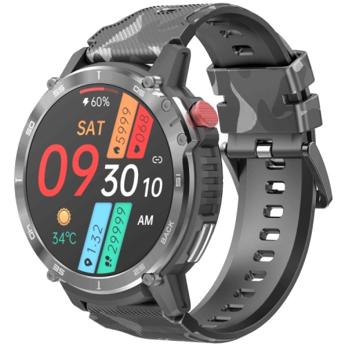 C22 Outdoor Round Smartwatch IP68 400mAh Long Standby Time Android Smart Watches