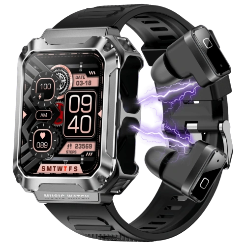 Reloj deportivo T93 Auriculares TWS Memoria local de 4GB Pagos sin conexión