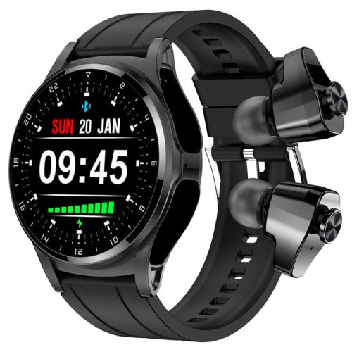Słuchawki GT66 TWS Smartwatch 2 w 1 Kontrola dostępu NFC Całość z metalu CNC Stal