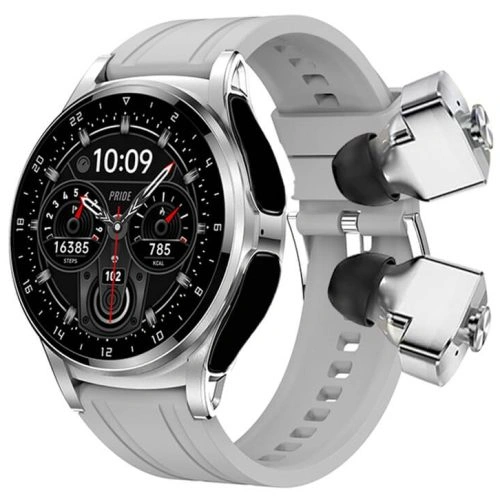 GT66 TWS Kulaklık 2'si 1 Arada Smartwatch NFC Erişim Kontrolü Tüm Metal CNC Çelik Hissi