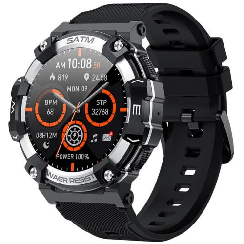 PG666 Reloj inteligente para exteriores resistente al agua, a prueba de polvo, a prueba de caídas, batería grande de 340mAh, esfera masiva