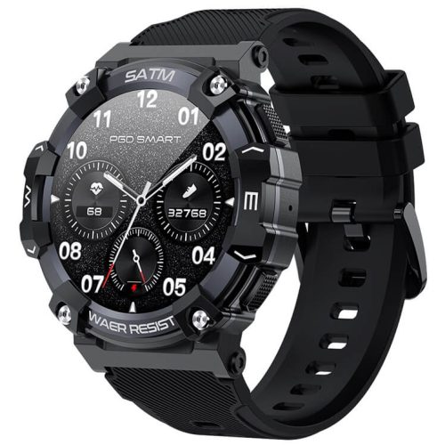 PG666 Reloj inteligente para exteriores resistente al agua, a prueba de polvo, a prueba de caídas, batería grande de 340mAh, esfera masiva