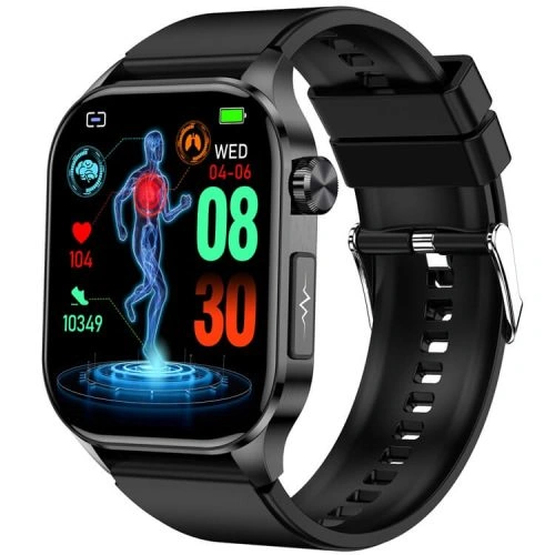 ET580 AMOLED Smartwatch ECG Electrocardiograma AI Diagnóstico médico IP68 Prenda impermeable