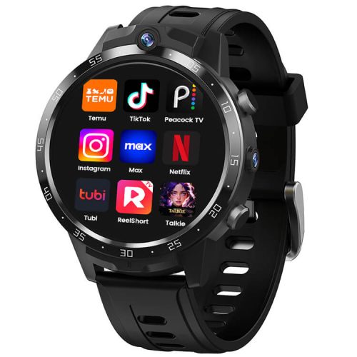 X600S 4G Sim Card Smartwatch 1.6 Inch AMOLED Screen NFC Access Control HD Pixel Dual Camera