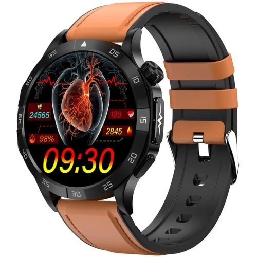 ET381 Smartwatch 1.43 Inch AMOLED Screen ECG Testing Bluetooth Call Professional Fitness Monitoring