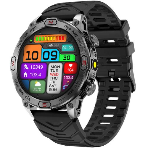VD36 PRO okosóra 1,43 hüvelykes HD AMOLED képernyő, iránytű pozicionálási útmutatás kültéri sportóra