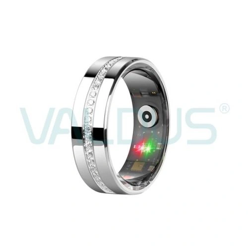 VR15 Smart Ring Fashionable Design With Diamonds Exercise Data Record Fingertips Sensing