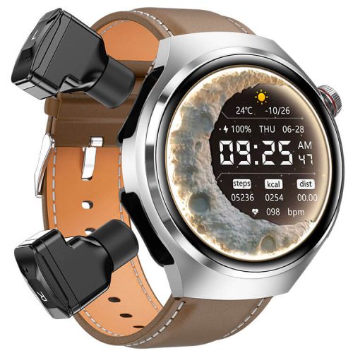 DK56 Smartwatch 2-in-1 Bluetooth Earbuds NFC Access Control Multiple Functional Dial