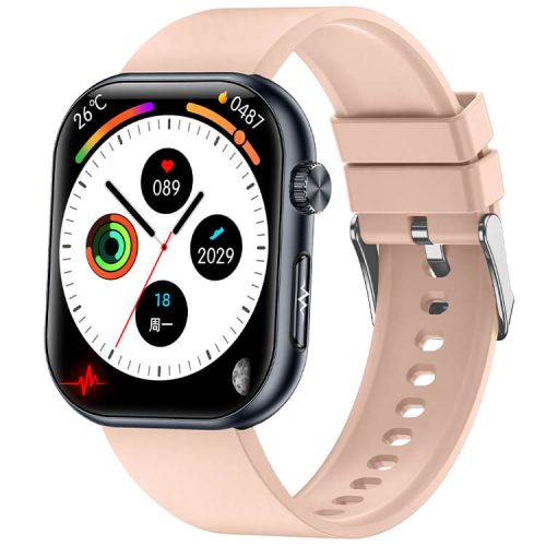 ET587 Smartwatch 1.96 Inch AMOLED Screen Electrocardiogram Testing NFC Function