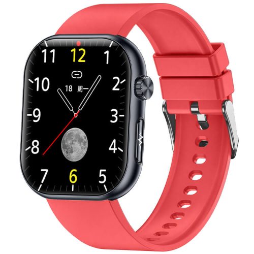 ET587 Smartwatch 1.96 Inch AMOLED Screen Electrocardiogram Testing NFC Function