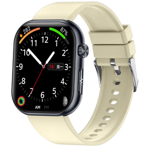 ET587 Smartwatch 1.96 Inch AMOLED Screen Electrocardiogram Testing NFC Function