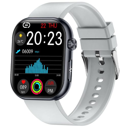 ET587 Smartwatch 1.96 Inch AMOLED Screen Electrocardiogram Testing NFC Function