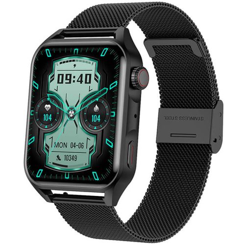HK28 Smartwatch Ultra-thin Body Support Split Screen Display Silicone and Milanese Strap Selection