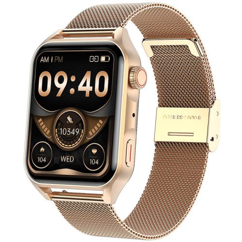 HK28 Smartwatch Ultra-thin Body Support Split Screen Display Silicone and Milanese Strap Selection