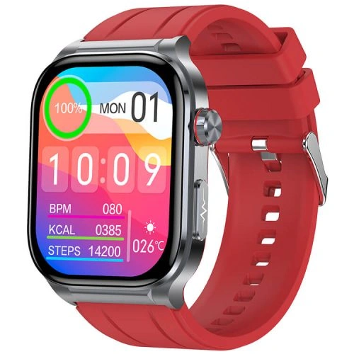 ET588 Smartwatch 1.96 Inch AMOLED Screen Durable Metal Design 24-hour Accurate Health Monitoring
