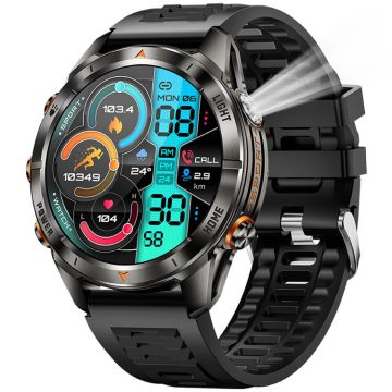 VD27 Smartwatch Outdoor Sports Assistant Built-in Strong Flashlight Long Battery Life Super Waterproof Effect