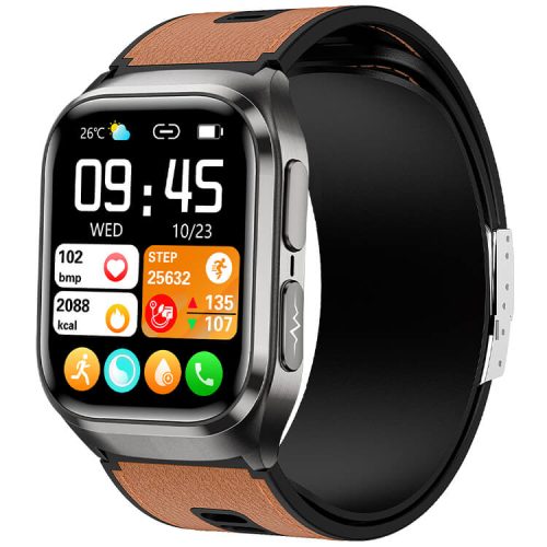 S17 Smartwatch ECG Testing With Air Pump Airbag Design 2.01-inches AMOLED Screen AI Sports Mode