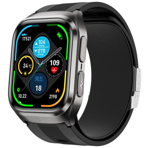 S17 Smartwatch ECG Testing With Air Pump Airbag Design 2.01-inches AMOLED Screen AI Sports Mode